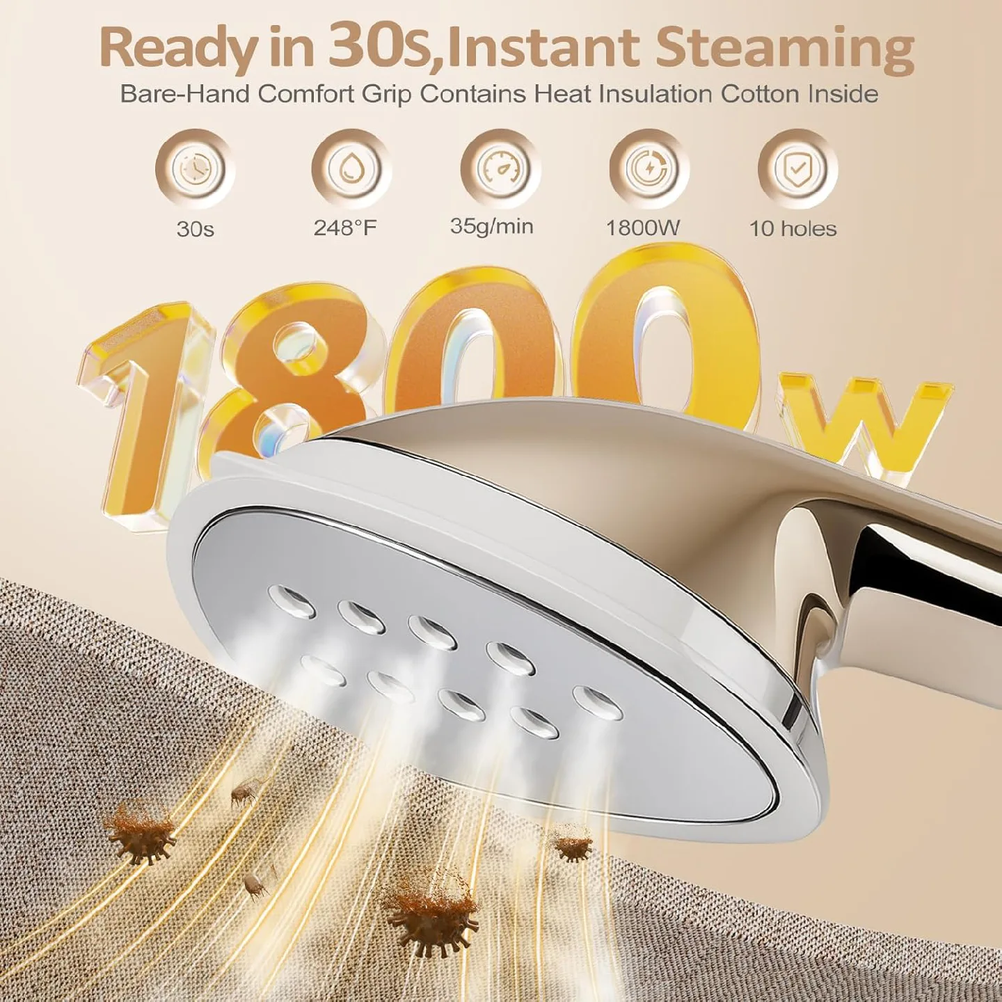 HAPAIS Garment Steamer for Clothes image indicator(2)