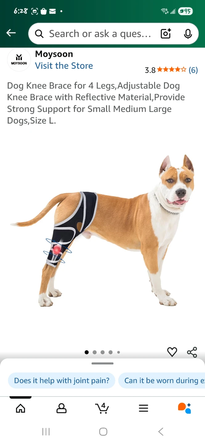 MOYSOON Dog Knee Brace, Size L