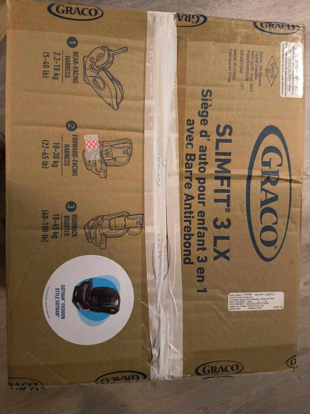 Graco Slimfit 3 LX Car Seat - New in Box! - photo 4