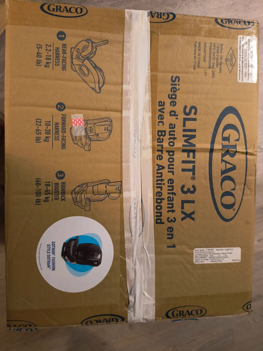 Graco Slimfit 3 LX Car Seat - New in Box! image indicator(4)