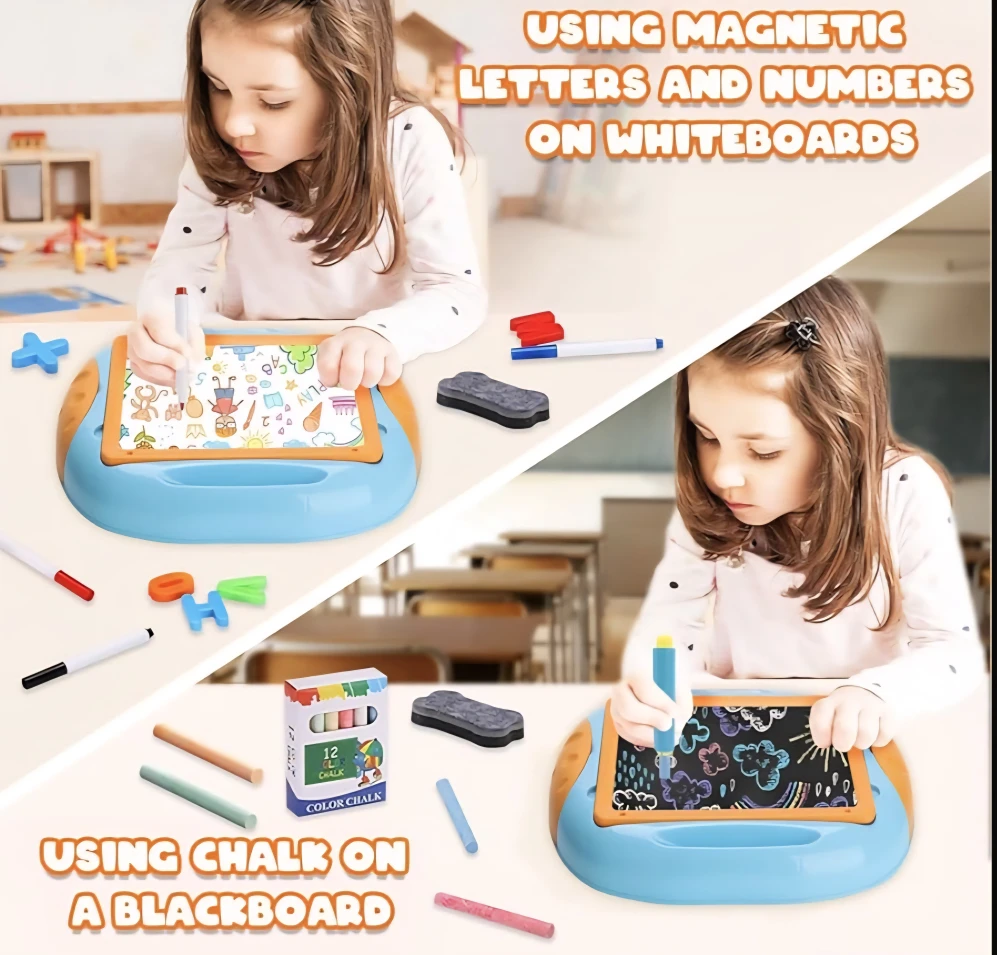 Drawing Board for Toddlers 1-2 with Magnetic Letters and Numbers - photo 4