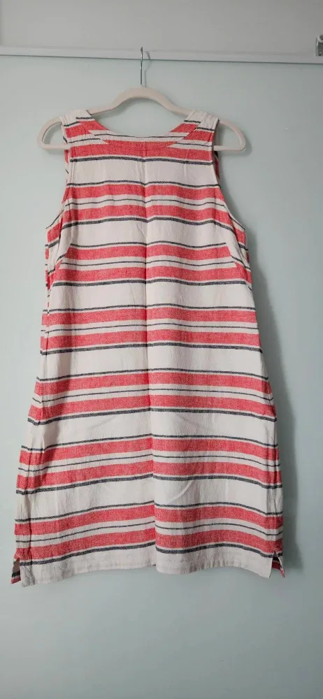 M&S Collection Orange Mix Striped Dress - Size 10