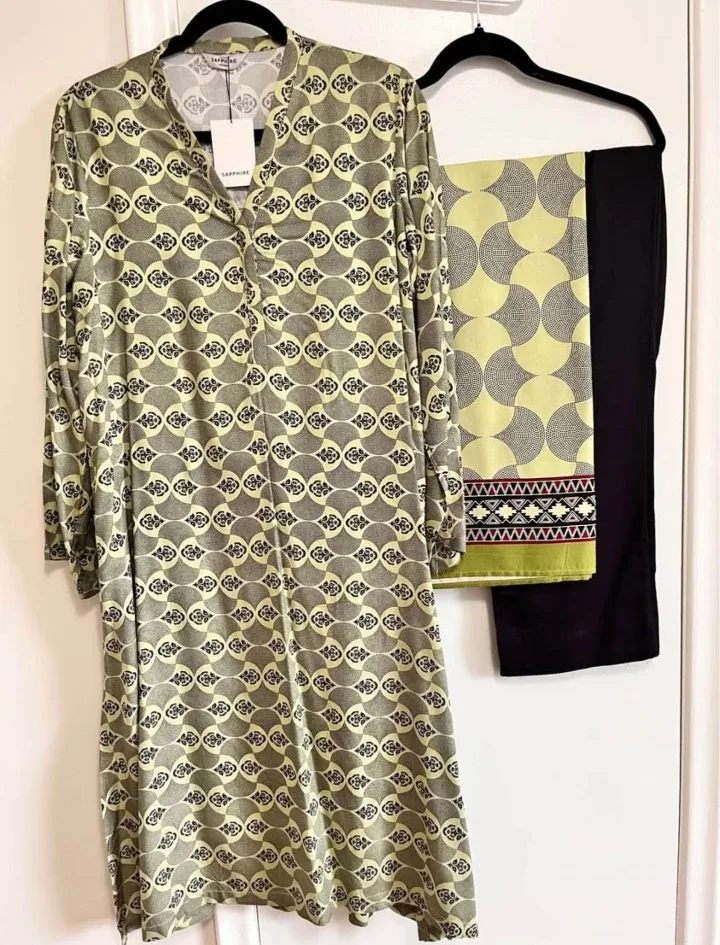 Sapphire Printed Kurta with Pants and dupatta