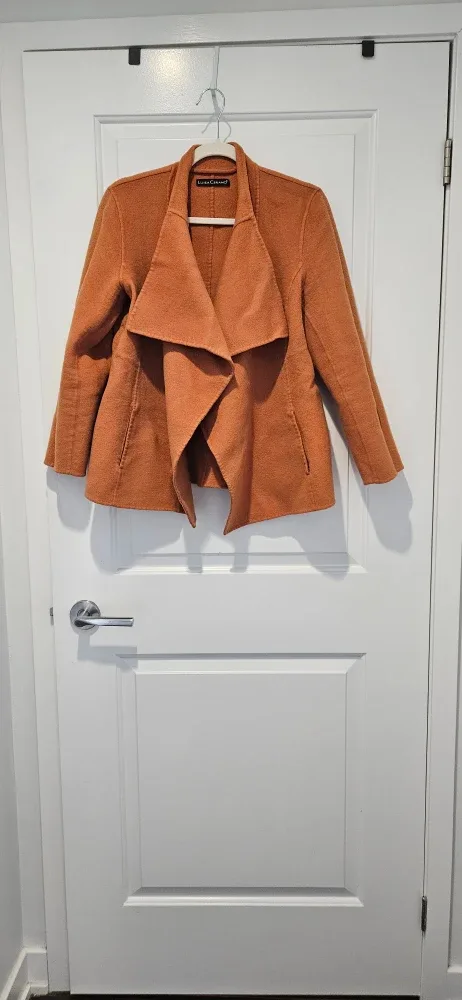 Beautiful Luisa Cerano (Designer) Orange Jacket, Size Medium (6)