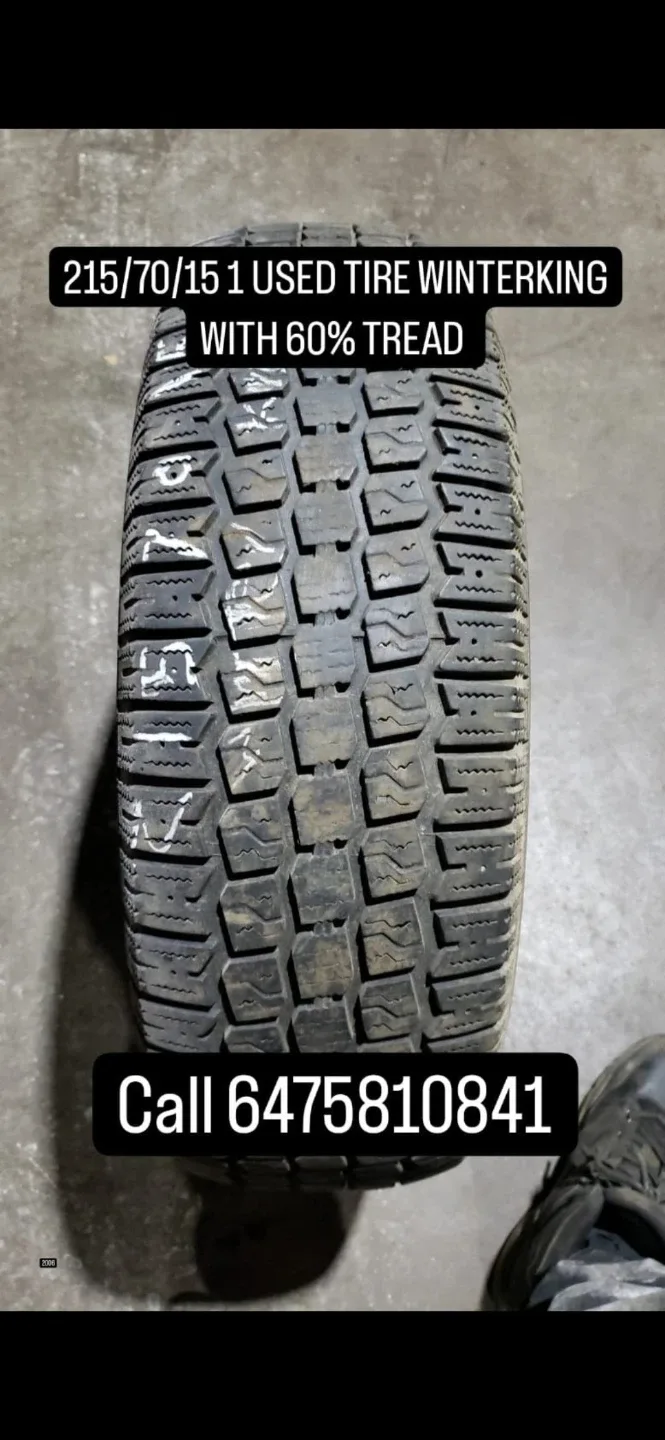 215/70/15 Winterking Tire - 60% Tread thumbnail