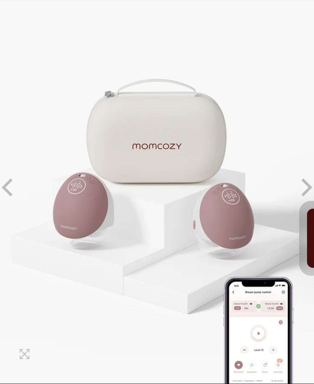 Momcozy Mobile Flow Breast Pump Set 2 Pumps