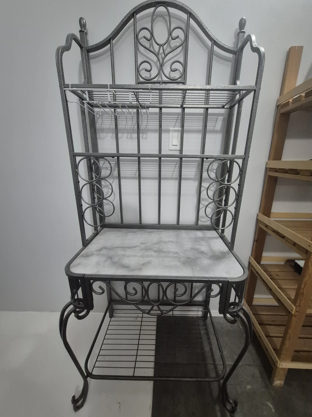 Metal Baker's Rack with Marble Top - photo 2