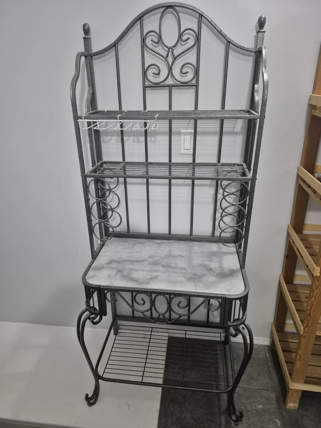 Metal Baker's Rack with Marble Top - photo 4