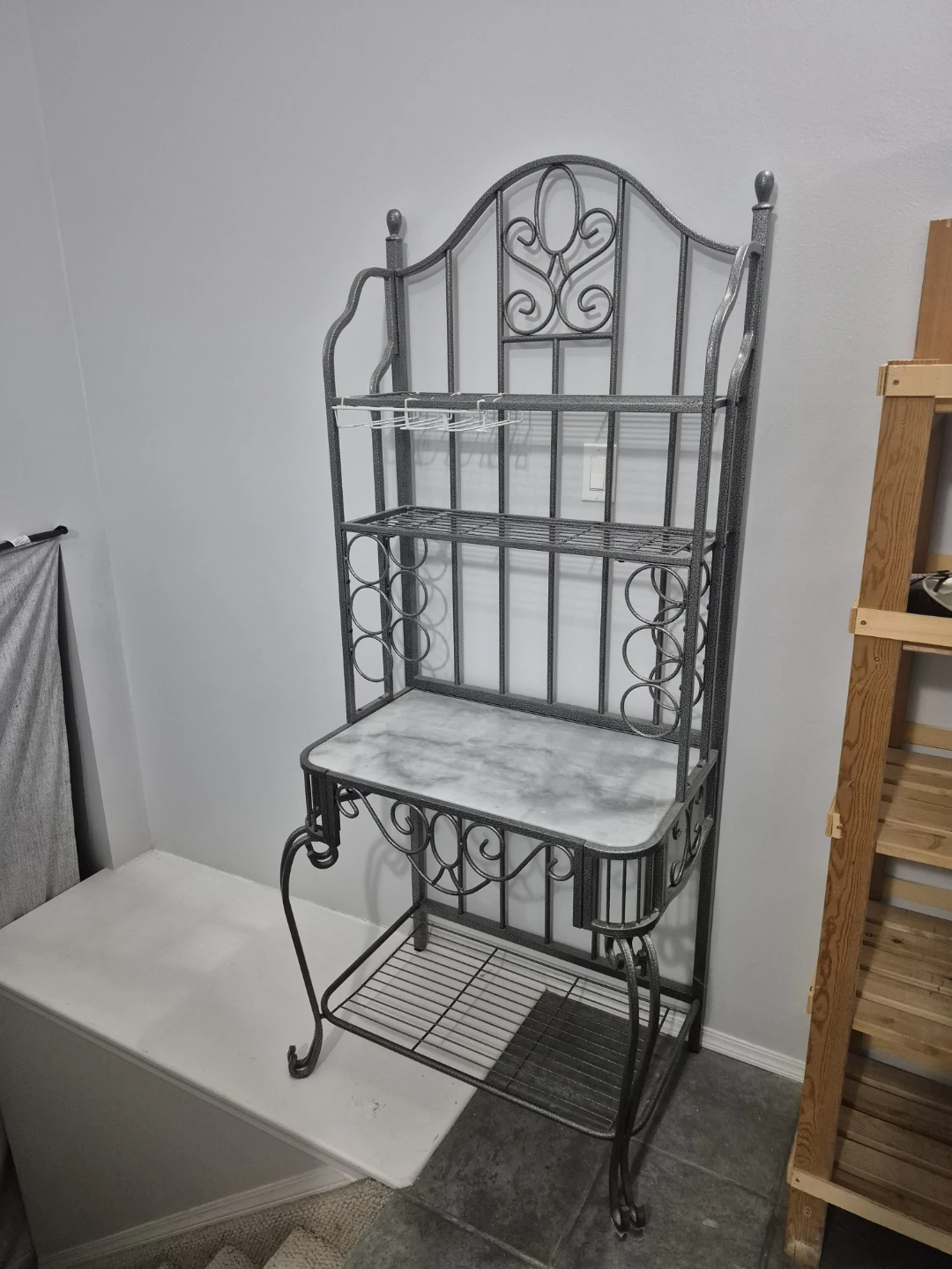 Metal Baker's Rack with Marble Top - photo 5