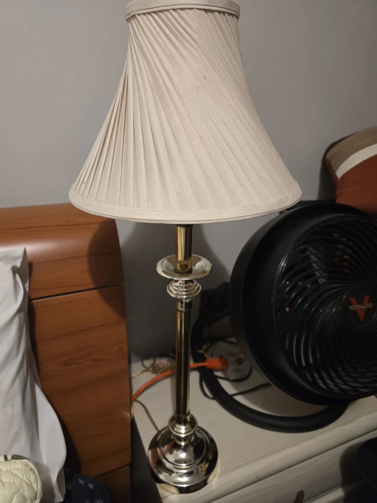 Table Lamp with Beige Shade set 2