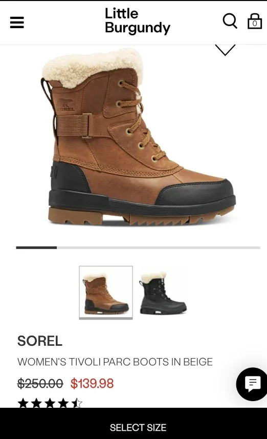 Sorel Tivoli Parc Women's Boots - Size 6.5