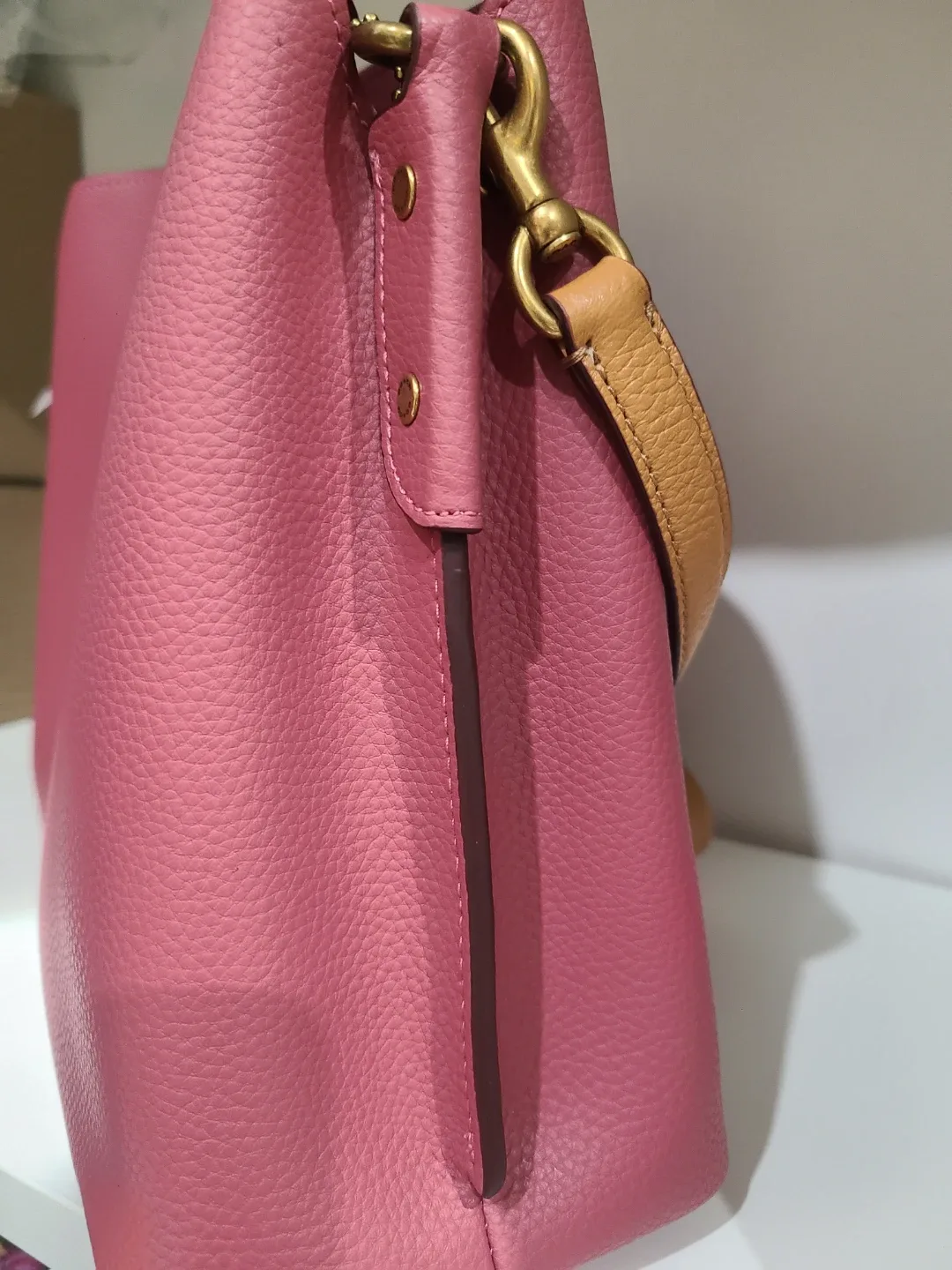 Coach Leather Bucket Bag - Pink image indicator(2)