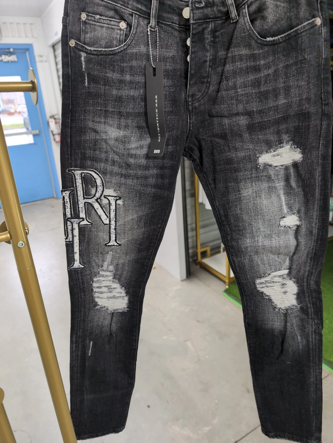 Amiri Distressed Black Jeans - photo 3