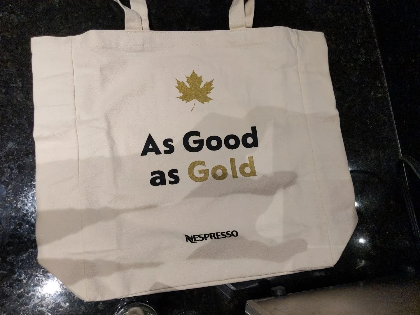 Nespresso Upcycled Tote Bag "As Good as Gold"