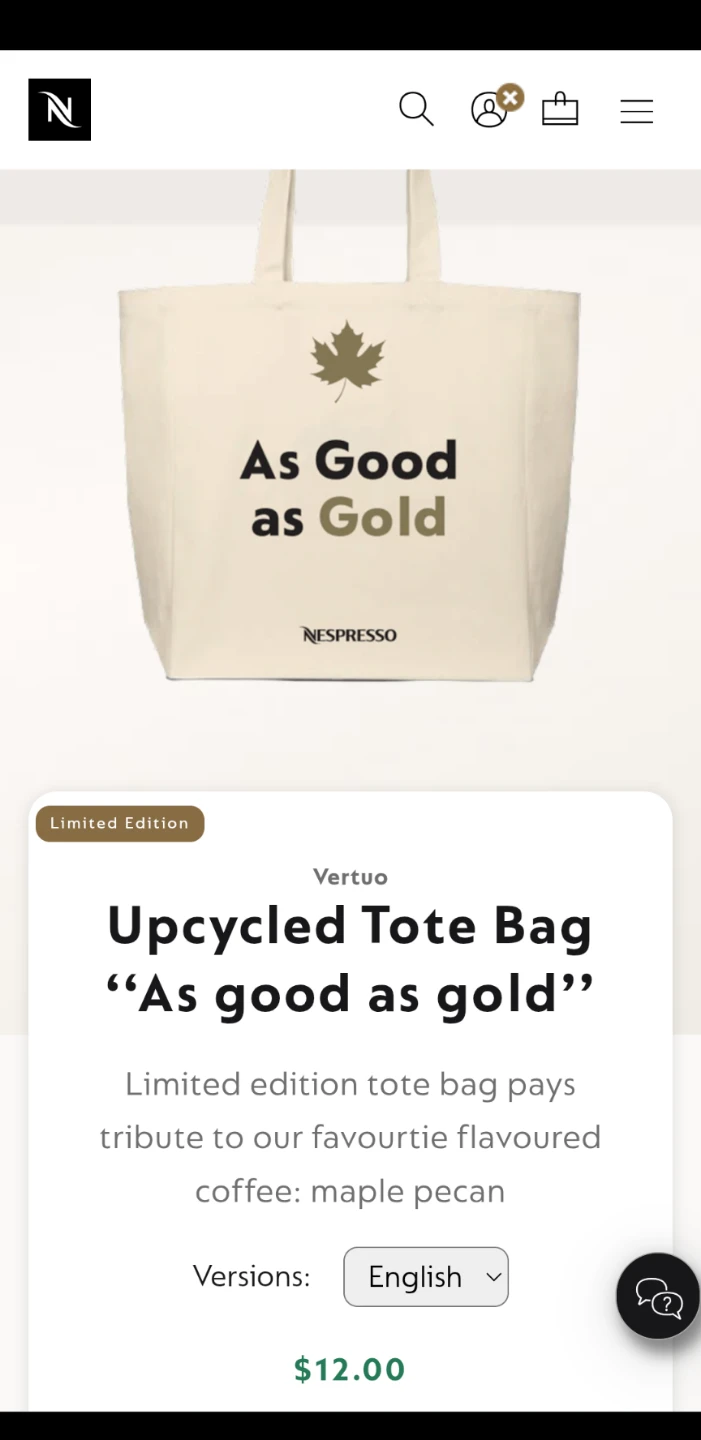 Nespresso Upcycled Tote Bag "As Good as Gold" - photo 3
