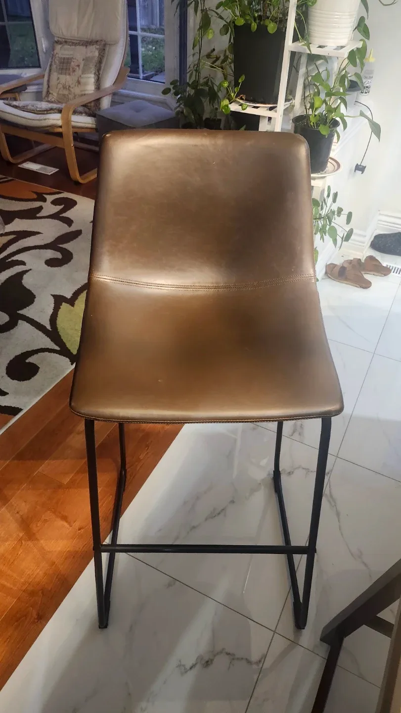 Homesense Brown Faux Leather Bar Stool image indicator(3)
