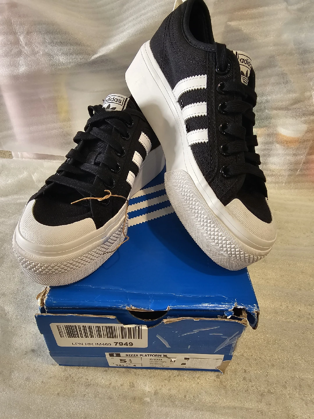 Adidas Nizza Platform W Black/White Size 5.5 - photo 3