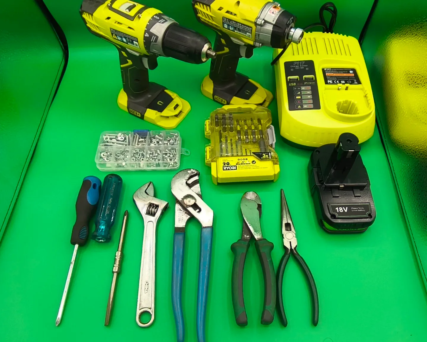 Ryobi Drill & Impact Driver Professional Set |   Kit