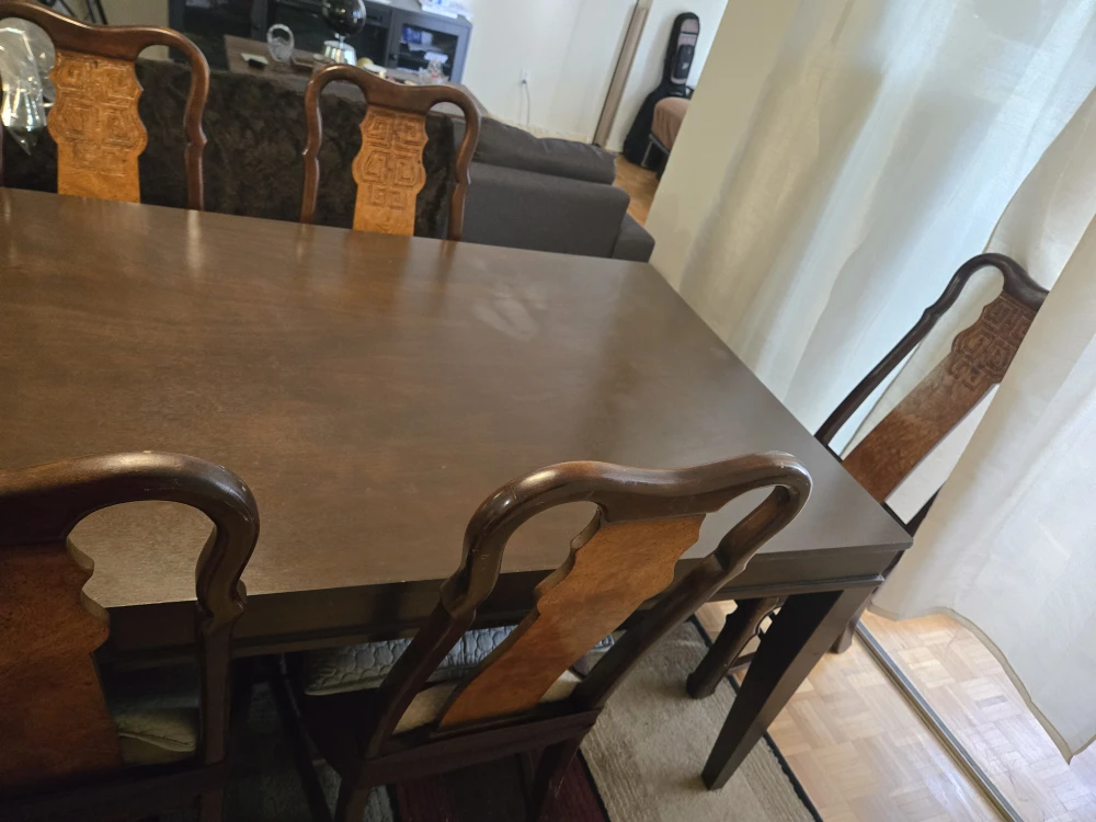 Dining Table with 6 Chairs - Wood - photo 3