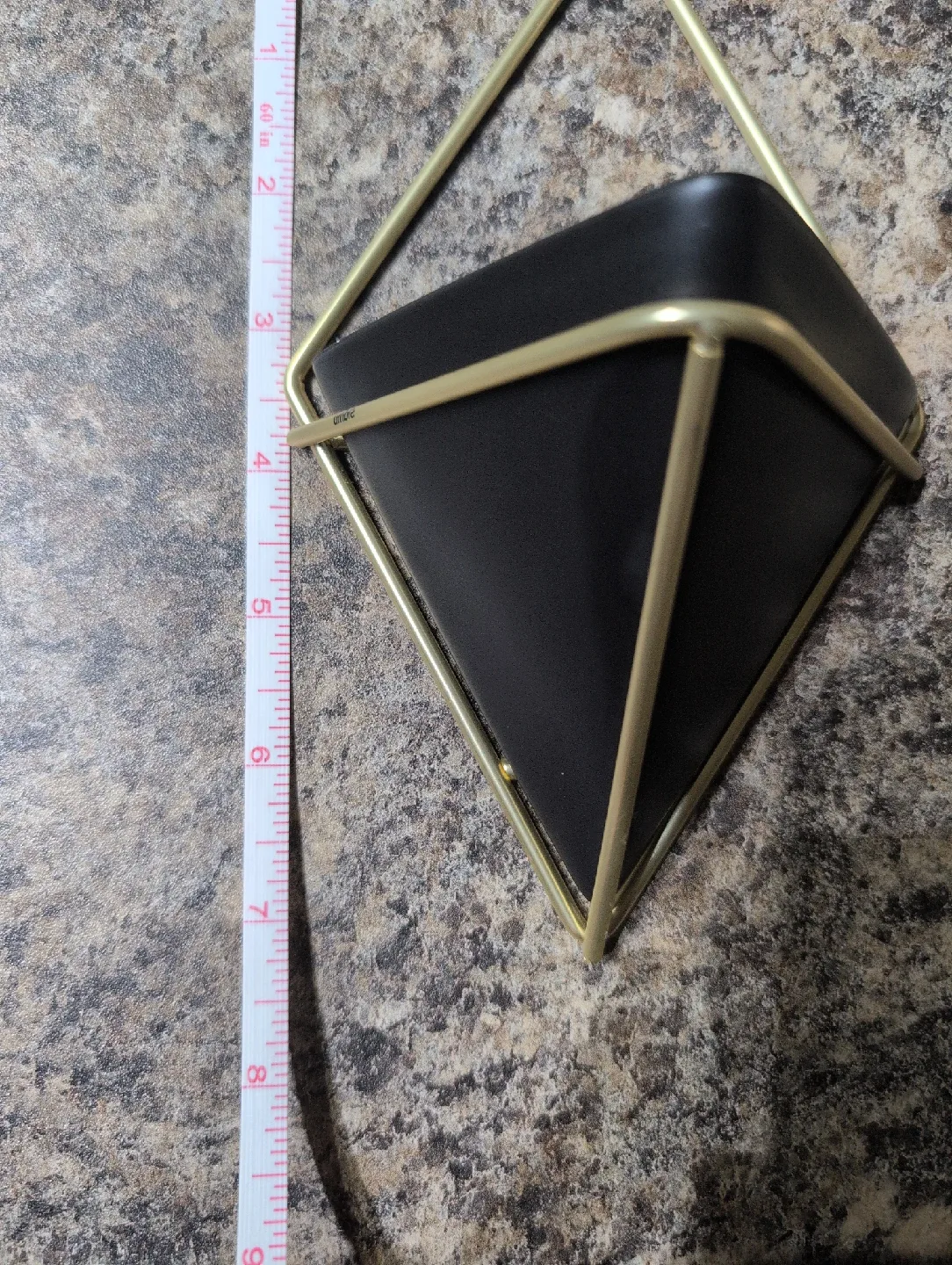 Set of 2 Black & Gold Wall Planters image indicator(5)