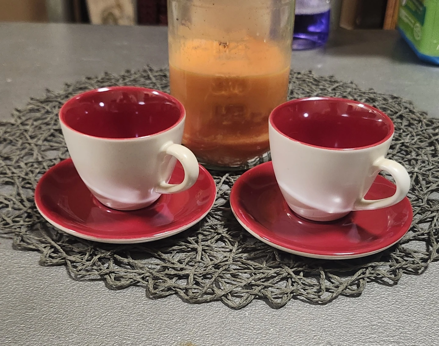 Vintage 2005 Starbucks 3 oz Demi Pearlescent C/S Set