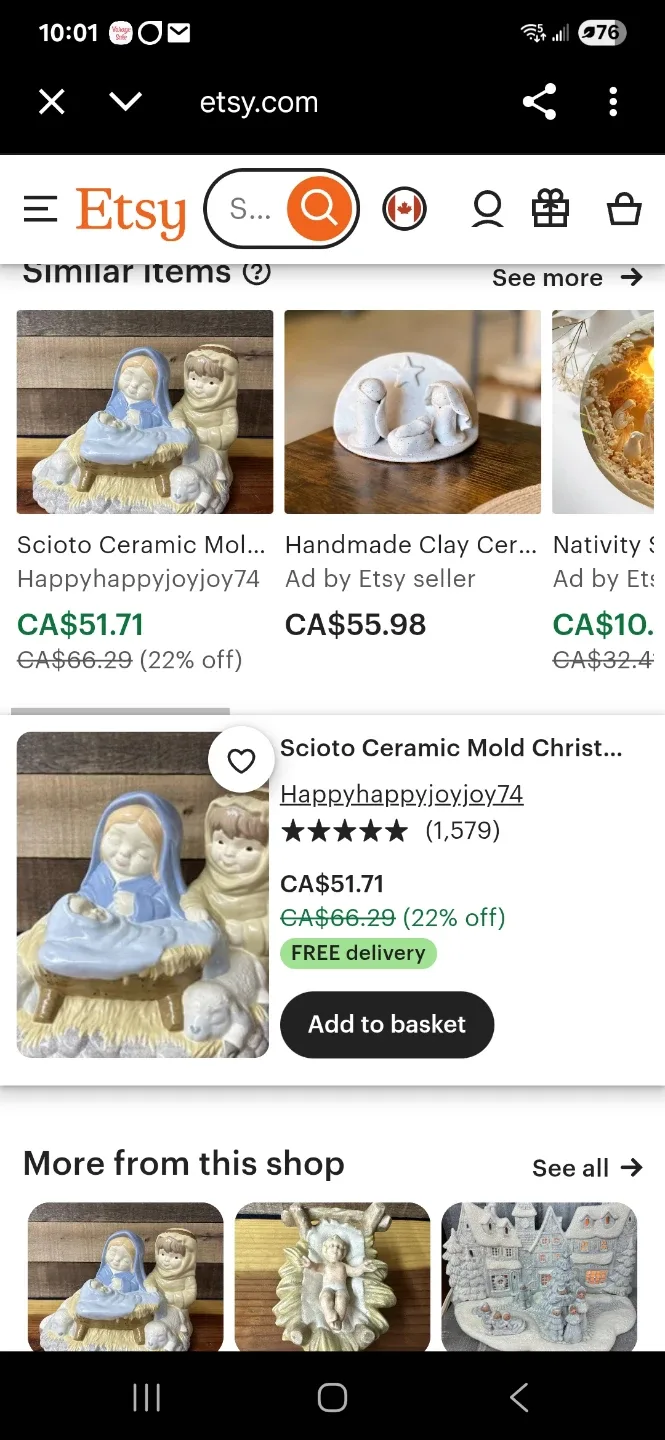 Scioto Ceramic Mold Nativity Scene image indicator(5)