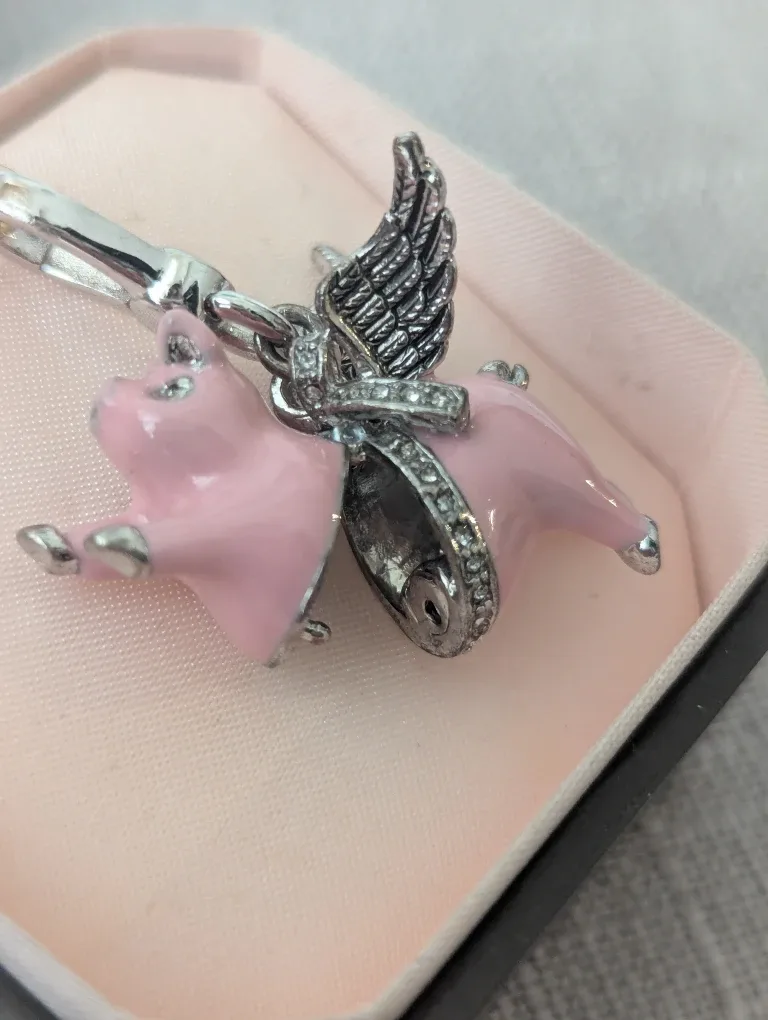 Juicy Couture Flying Pig locket charm with box image indicator(2)