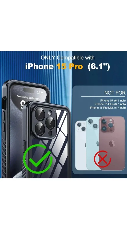 iPhone 15 Pro Waterproof Case - 6.1 inch image indicator(2)