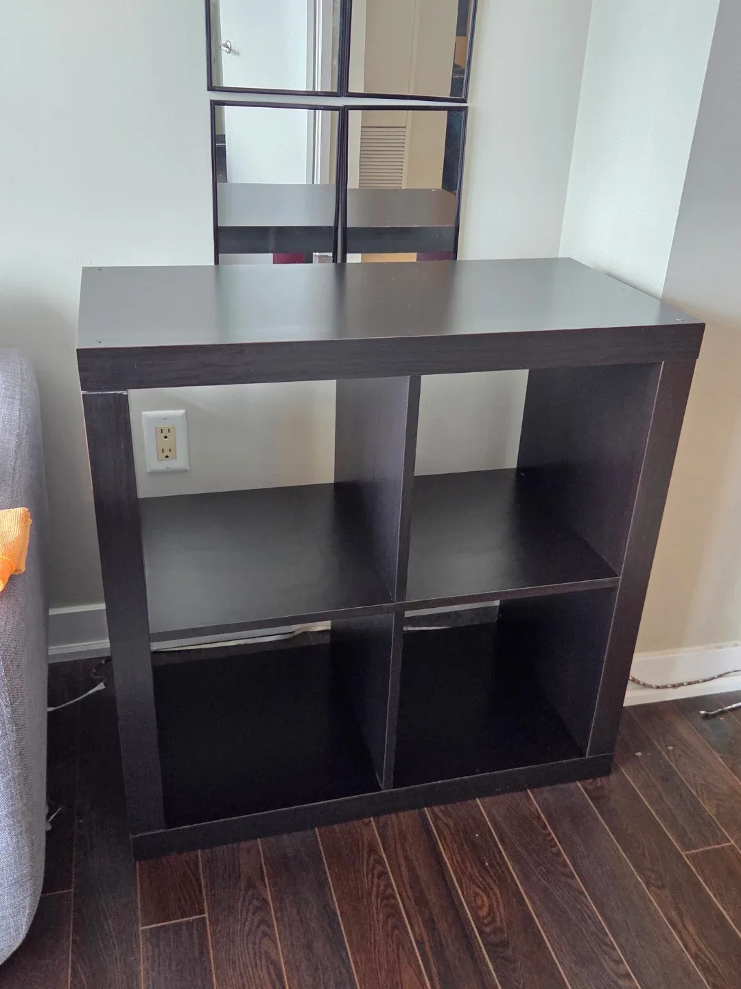 Black 4-Cube Storage Shelf Unit image indicator(2)