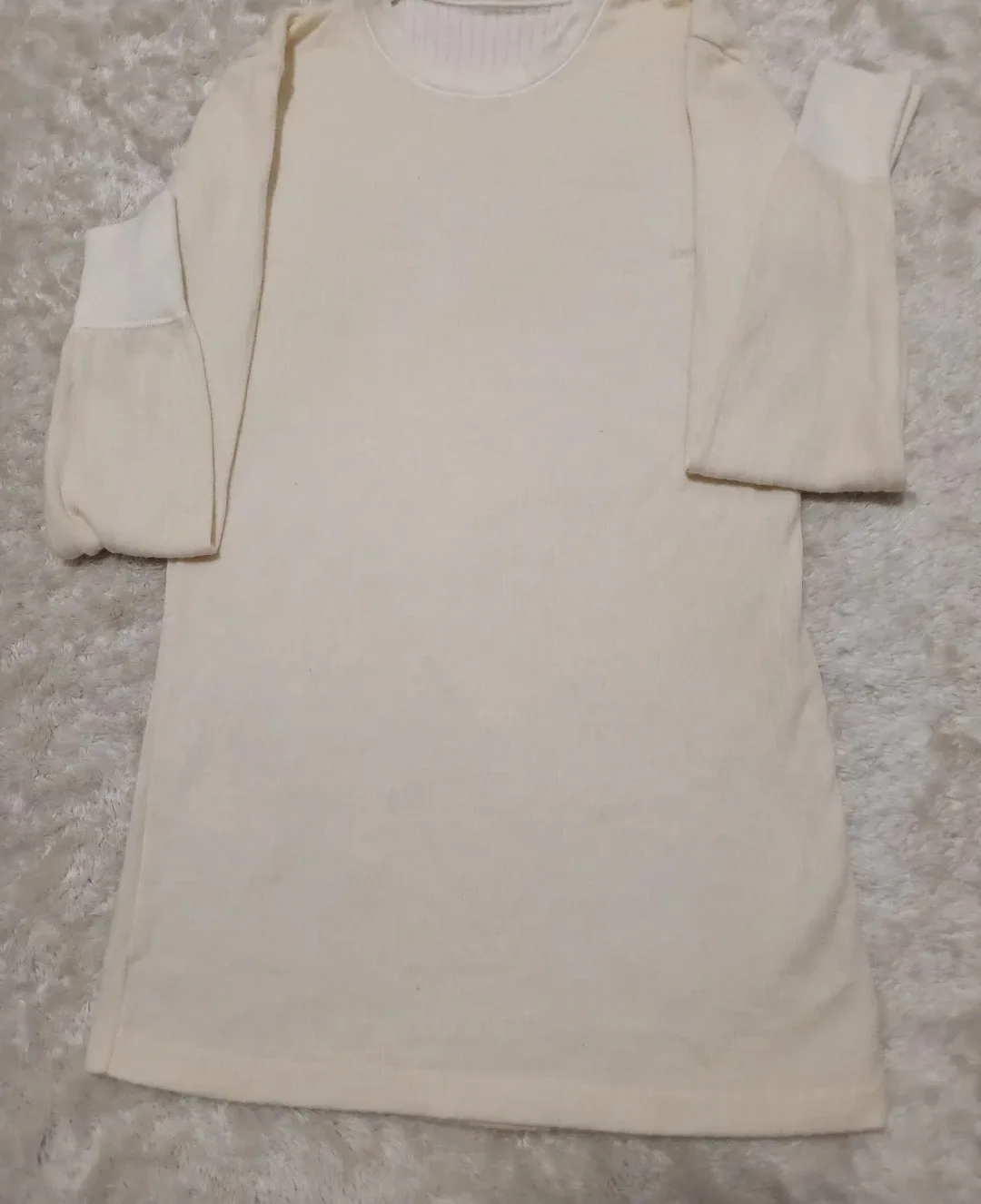 Cream Long Sleeve Dress image indicator(2)