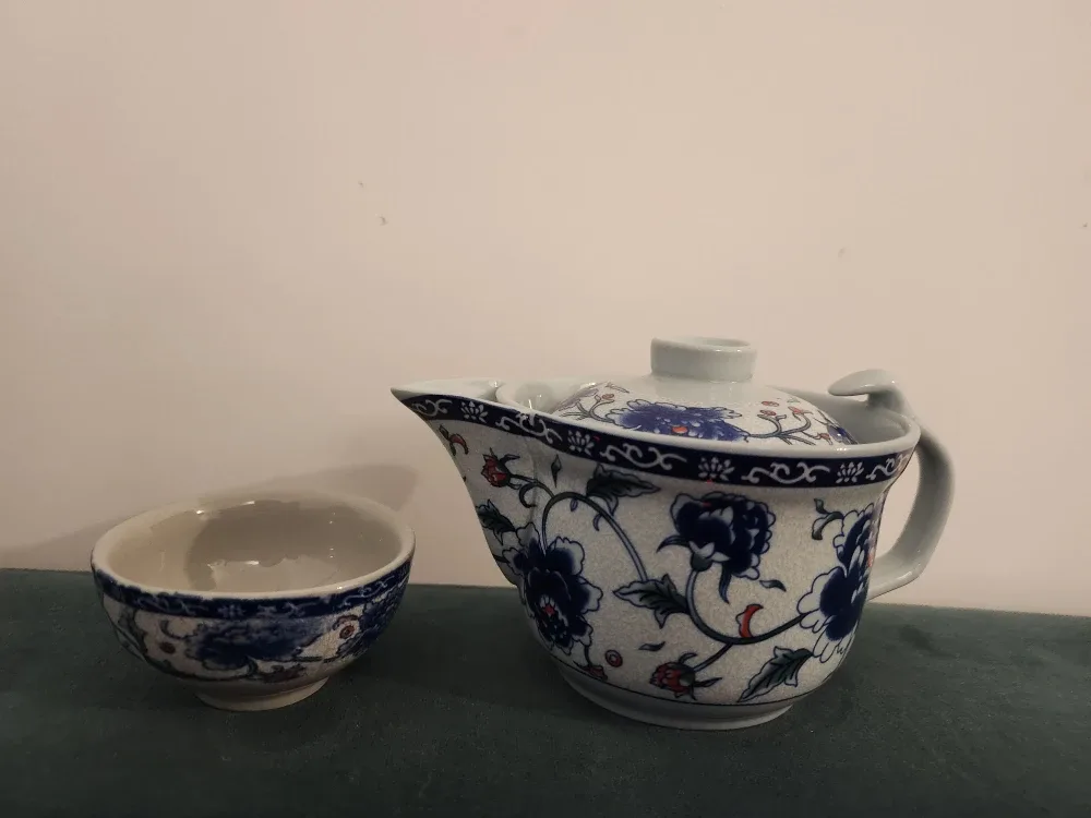 Blue Floral Tea Set image indicator(2)