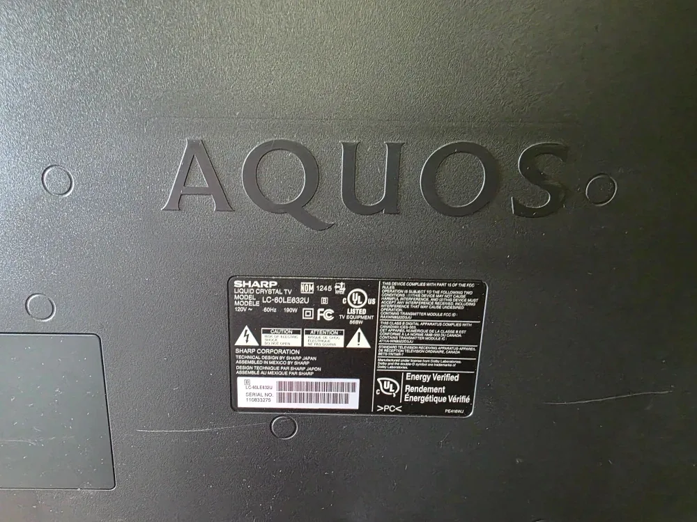 Sharp Aquos LC-60LE632U 60" LCD TV
