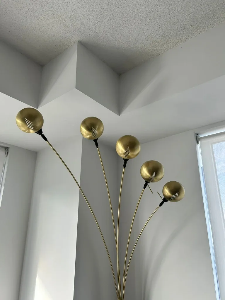 Modern Brass & Black Sputnik Floor Lamp image indicator(4)