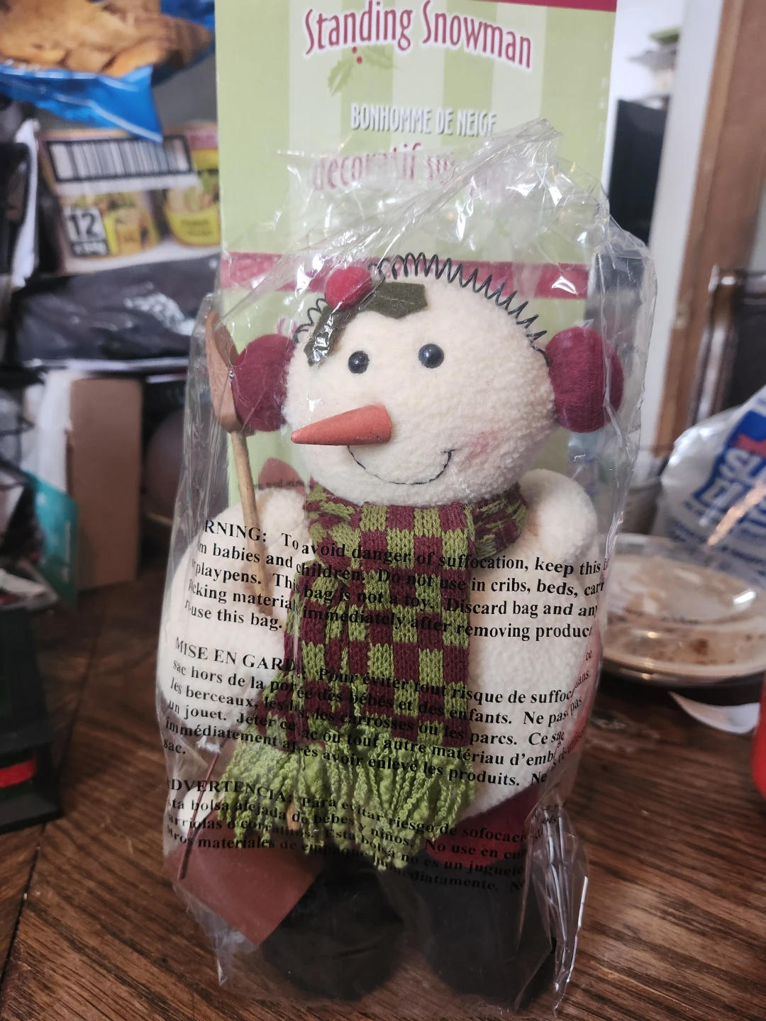 Decorative Standing Snowman - New in Package!