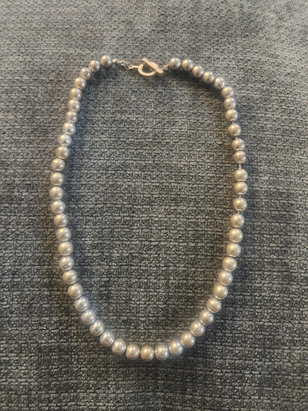 Silver Beaded Necklace