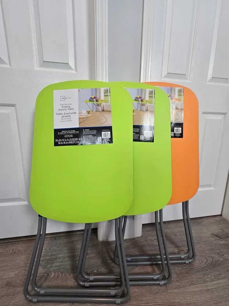 3 small folding compact tables