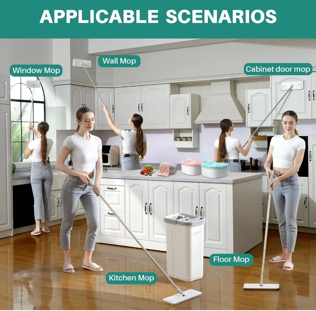 JOYMOOP Grey Mop Pad - Super Absorbent image indicator(4)