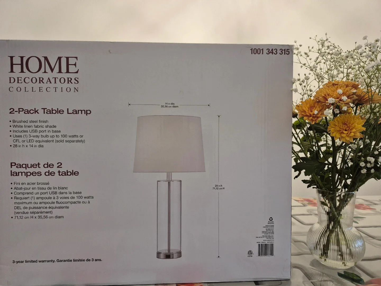Home Decorators Collection 2-Pack Table Lamps