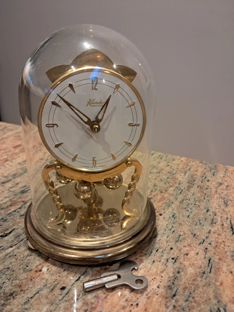 Kundo Anniversary Clock with Glass Dome