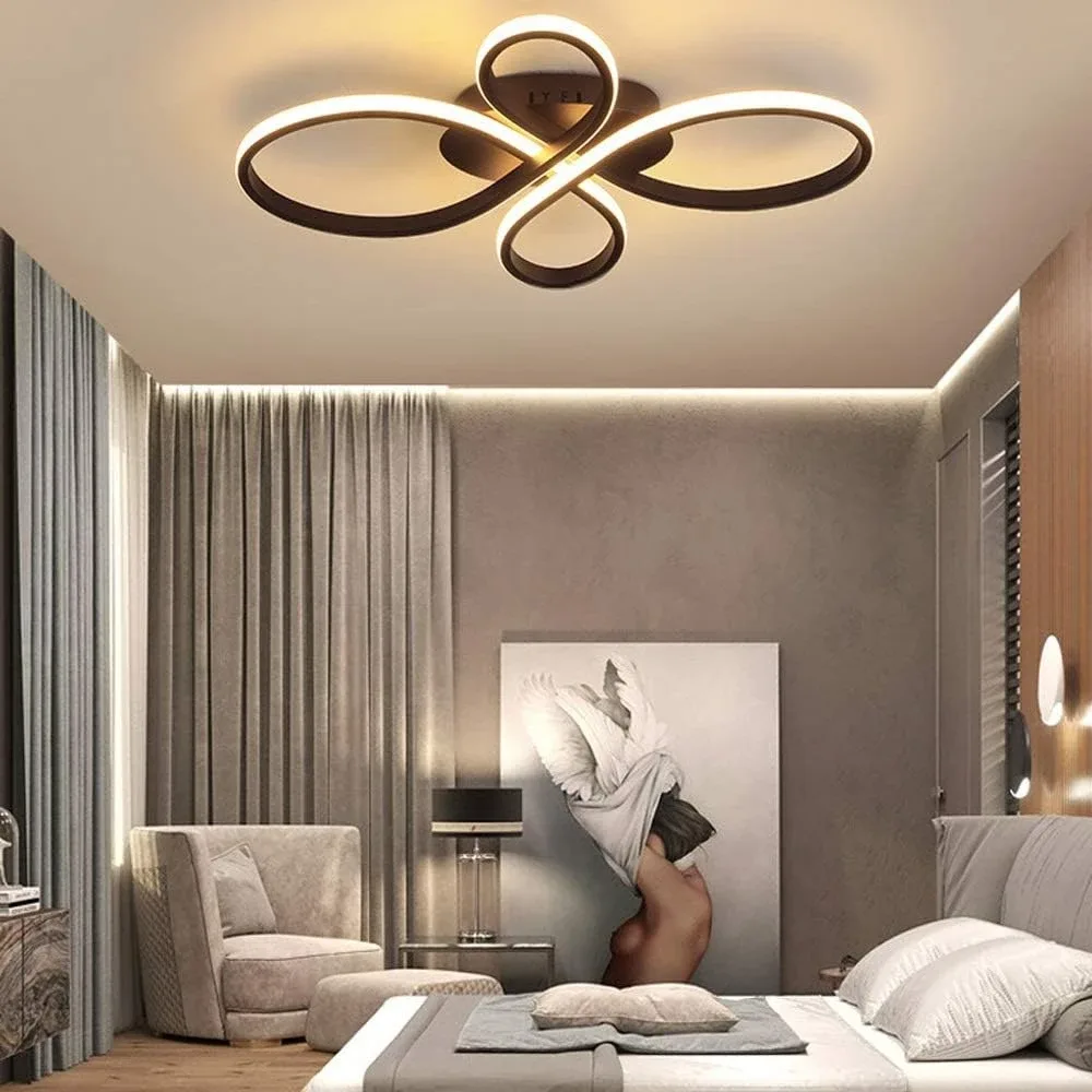 Eidisuny Modern LED Ceiling Light - Brown