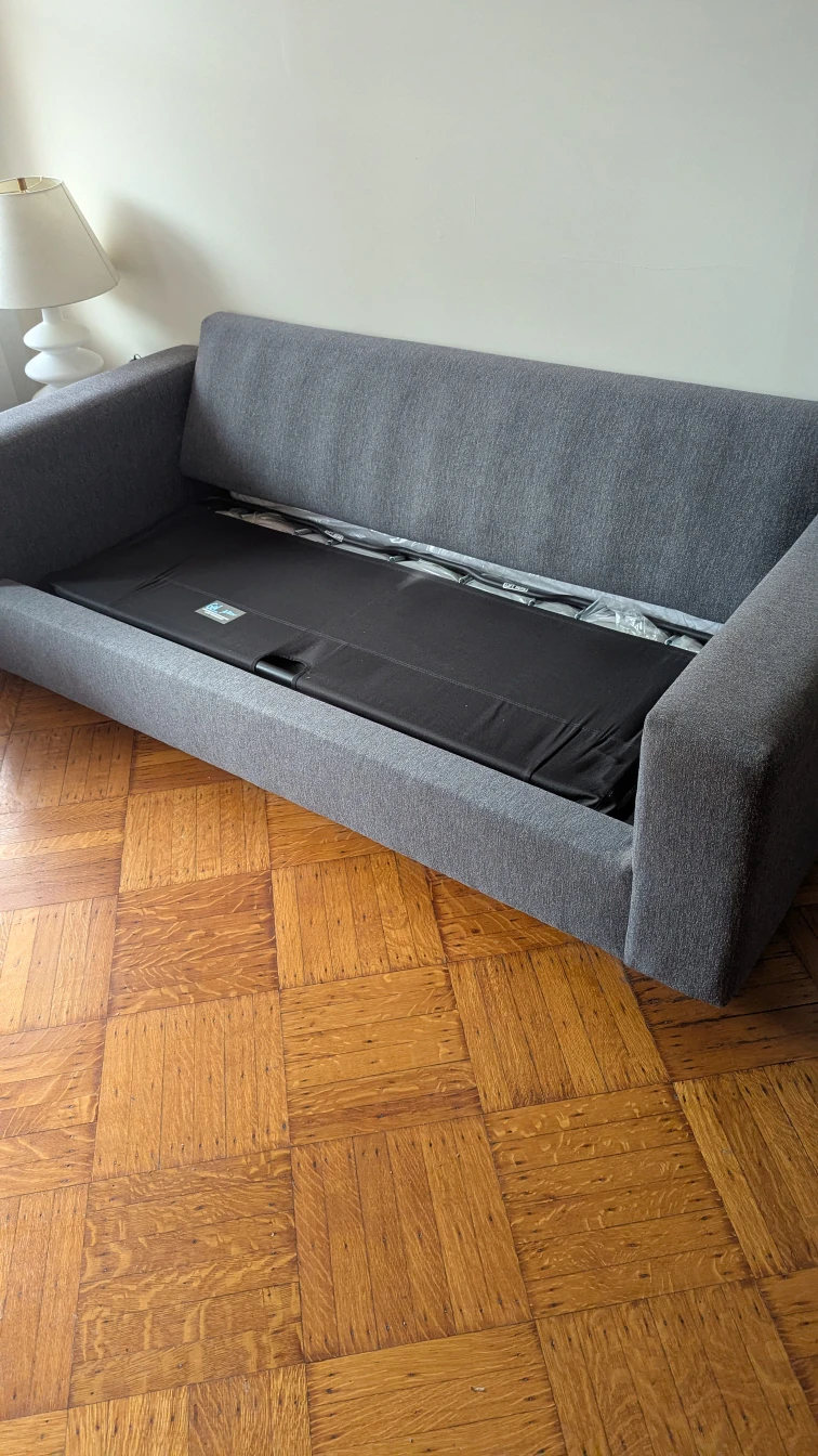 Urban 84" Sleeper Sofa, Down Blend Fill, Chenille Tweed, Pewter - photo 5