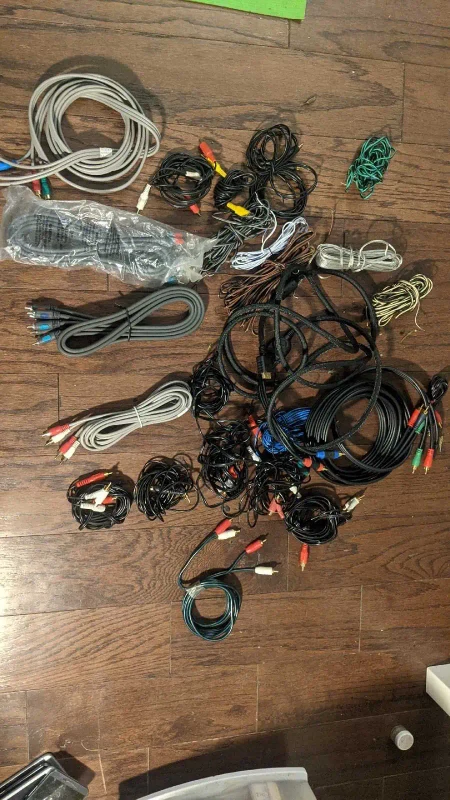 Assorted Audio and Video Cables