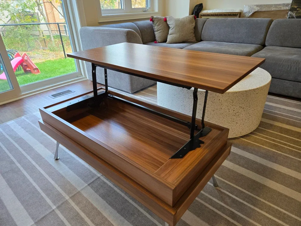 Coffee Table - MCM, Storage, Walnut Finish