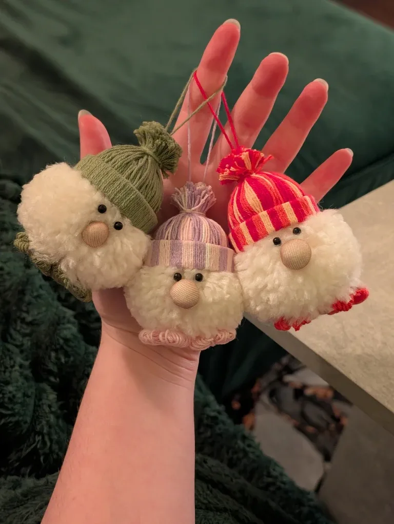 yarn Christmas gnomes, ornaments handmade image indicator(4)