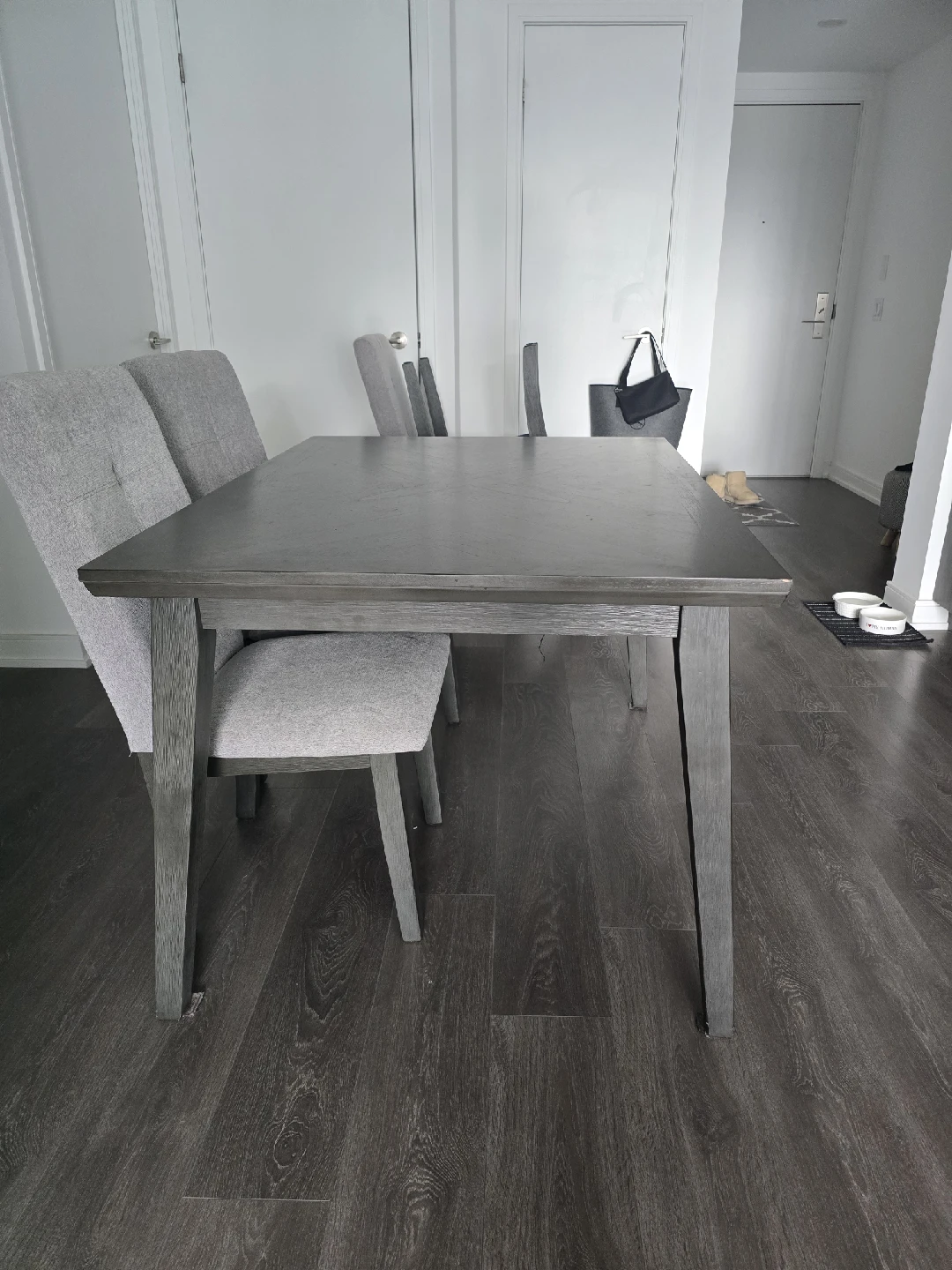 Dining Table with 4 Chairs - Grey - photo 2