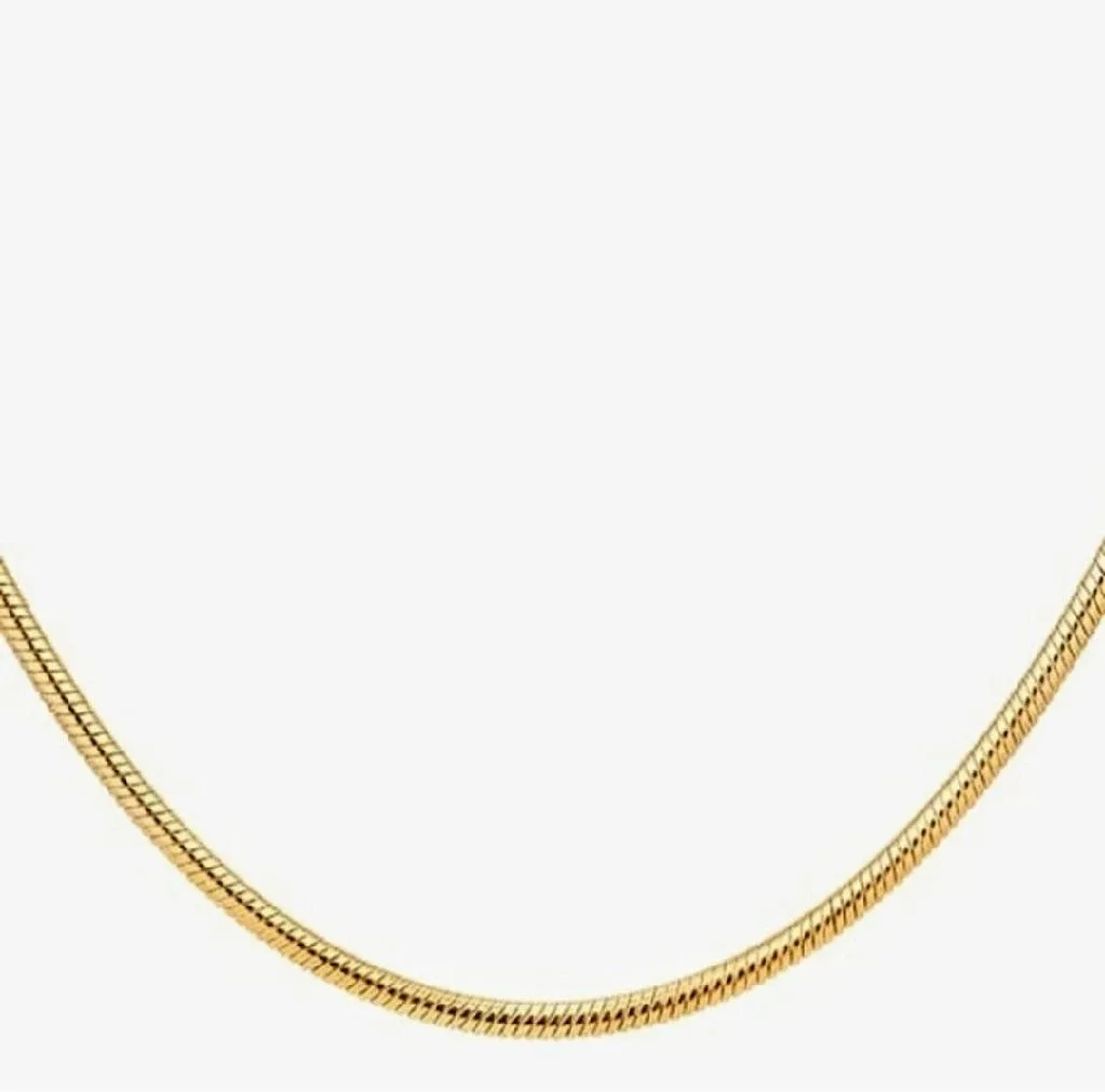 ✨️ Sleek Vintage 14k Gold Plated Snake Chain Necklace image indicator(5)