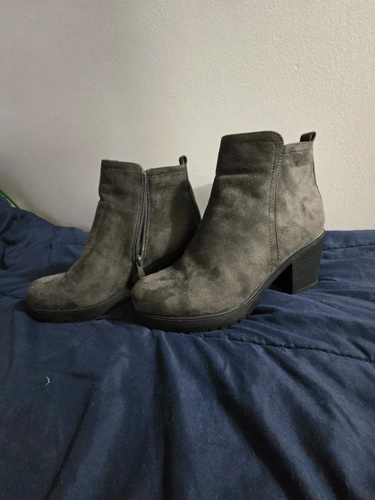 Grey Ankle Boots
