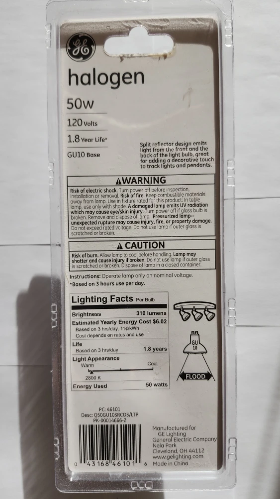 New GE Halogen 50W Light Bulbs - 3 Pack - photo 3