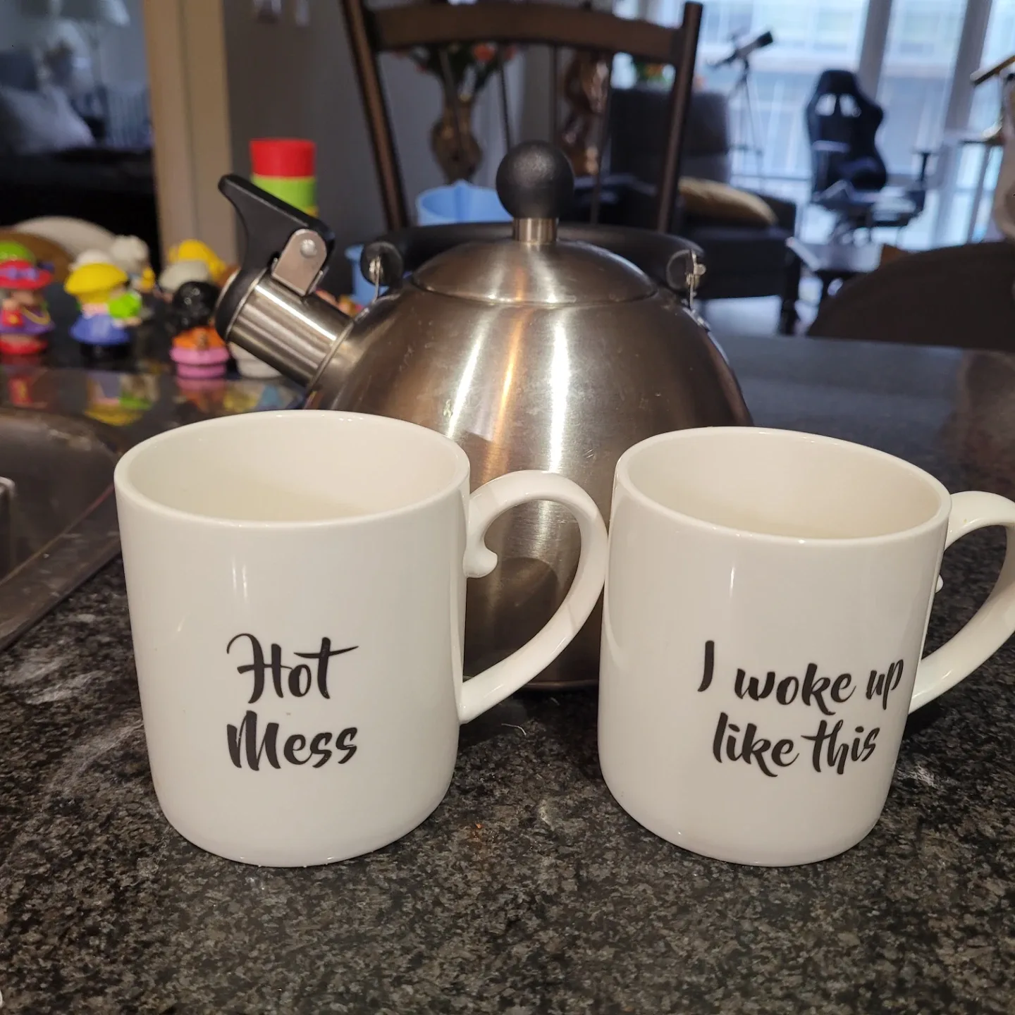 Stainless Steel Whistling Kettle and free cups