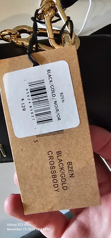 Steve Madden BZEN Black/Gold Crossbody Bag image indicator(2)